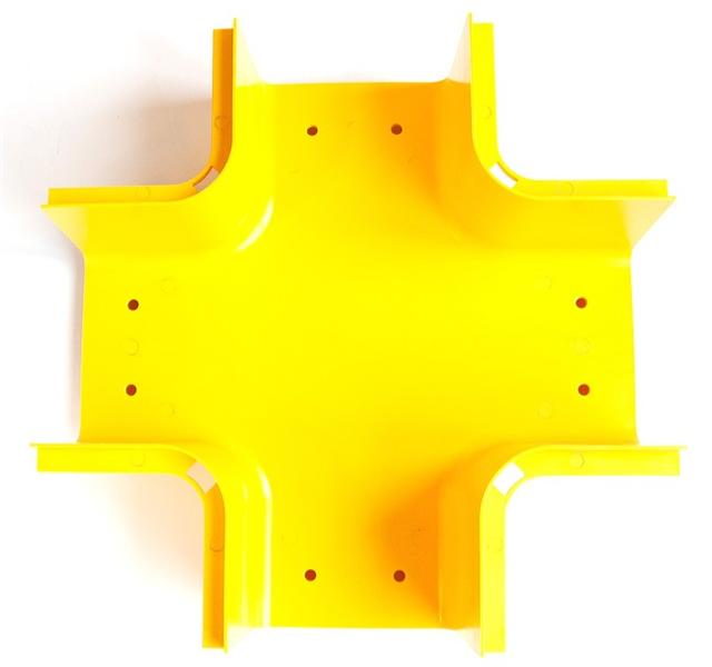  Х-соединитель оптического лотка 120 мм, желтый