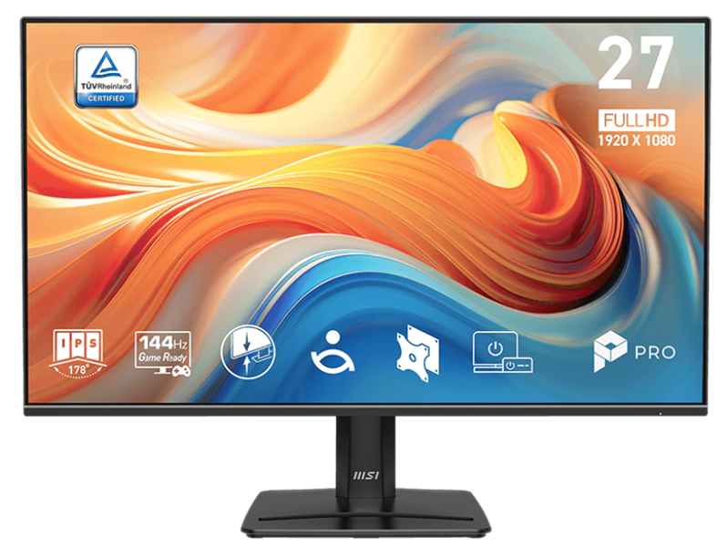 Монитор MSI PRO MP271 E14A 27" 16:9 FHD(1920x1080), IPS Flat, 4ms(GTG), 1500:1, 100M:1, 300nits, 178/178, HDMI 2.0, DP 1.4a, VGA, Speaker, Tilt, 144HZ, Black, 1y war-ty Монитор MSI PRO MP271 E14A 27" 16:9 FHD(1920x1080), IPS Flat, 4ms(GTG), 1500:1, 100M:1, 300nits, 178/178, HDMI 2.0, DP 1.4a, VGA, Speaker, Tilt, 144HZ, Black, 1y war-ty