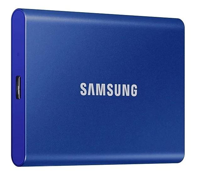 Твердотельный диск SSD Samsung T7 External 1Tb (1024GB) BLUE USB 3.2 (MU-PC1T0H/WW)