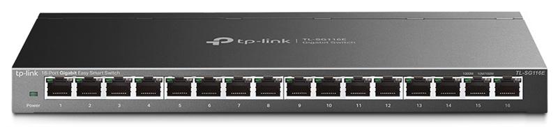  TP-Link 16-портовый гигабитный настольный Easy Smart коммутатор, 16 портов RJ45 10/100/100 Мбит/с, VLAN на базе MTU/порта/тэга, QoS, IGMP Snooping