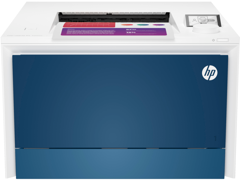 Лазерный цветной принтер HP Color LaserJet Pro 4203dw (A4,600x600dpi,33ppm,512Mb,Duplex, 2trays 50+250,USB 2.0/GigEth/WiFi/Bluetooth/AirPrint, 4Ctgs in box, repl.W1Y45A)