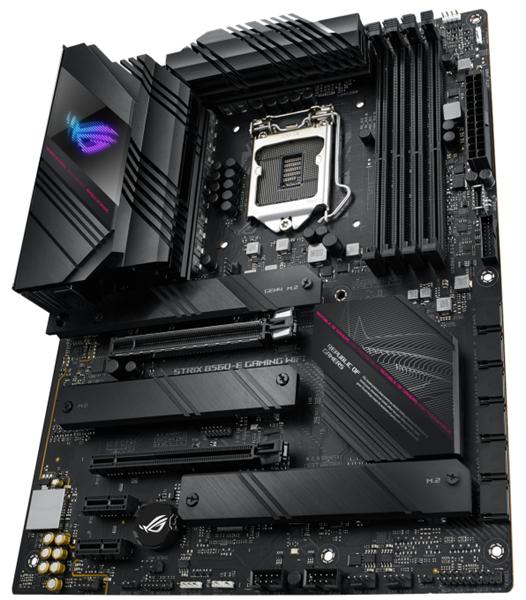 Материнская плата ASUS ROG STRIX B560-E GAMING WIFI,  LGA1200, B560, 4*DDR4, HDMI+DP, CrossFireX, 6 x SATA 6Gb/s, Audio, Gb LAN, USB 3.2*5, USB 2.0*5, ATX ; 90MB1880-M0EAY0