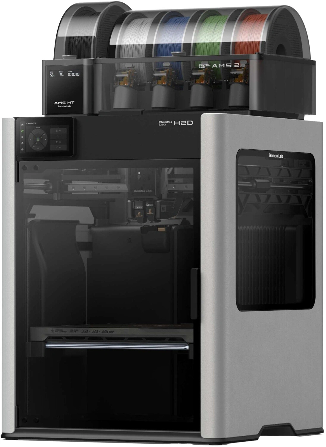 3D принтер Bambu lab : 3D-Printer H2D, Closed type, Compatible with plastics: PLA, PETG, TPU, ABS, with AMS (auto color change, up to 24 colors)
