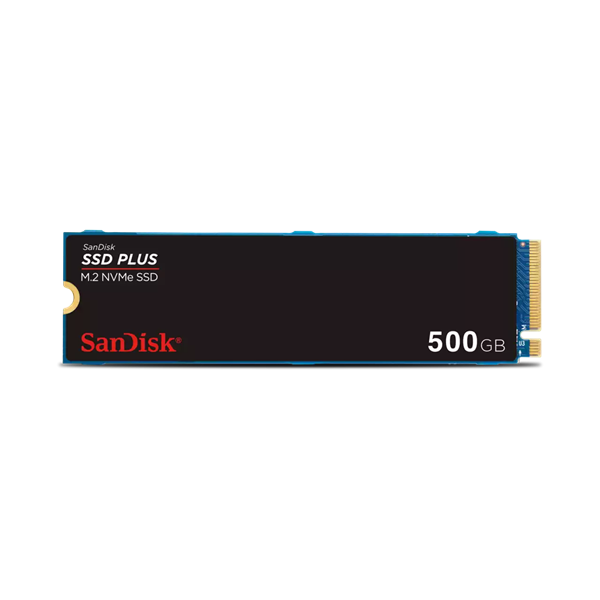 Твердотельный накопитель SanDisk SSD PLUS M.2 2280 NVMe 500Gb, 2400MBs/1500MBs TBW 60, SDSSDA3N-500G-G26, 1 year