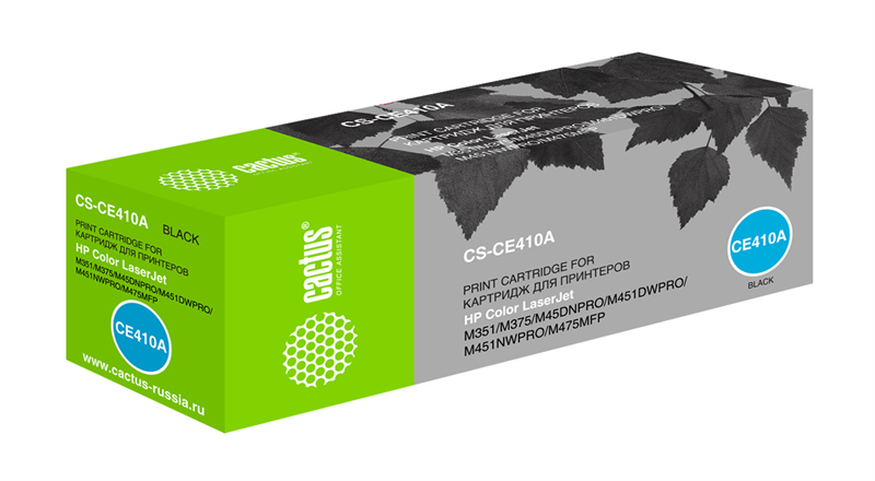 Картридж лазерный Cactus CS-CE410A CE410A черный (2200стр.) для HP LJ Pro 300/M351/400/M451 Картридж лазерный Cactus CS-CE410A CE410A черный (2200стр.) для HP LJ Pro 300/M351/400/M451