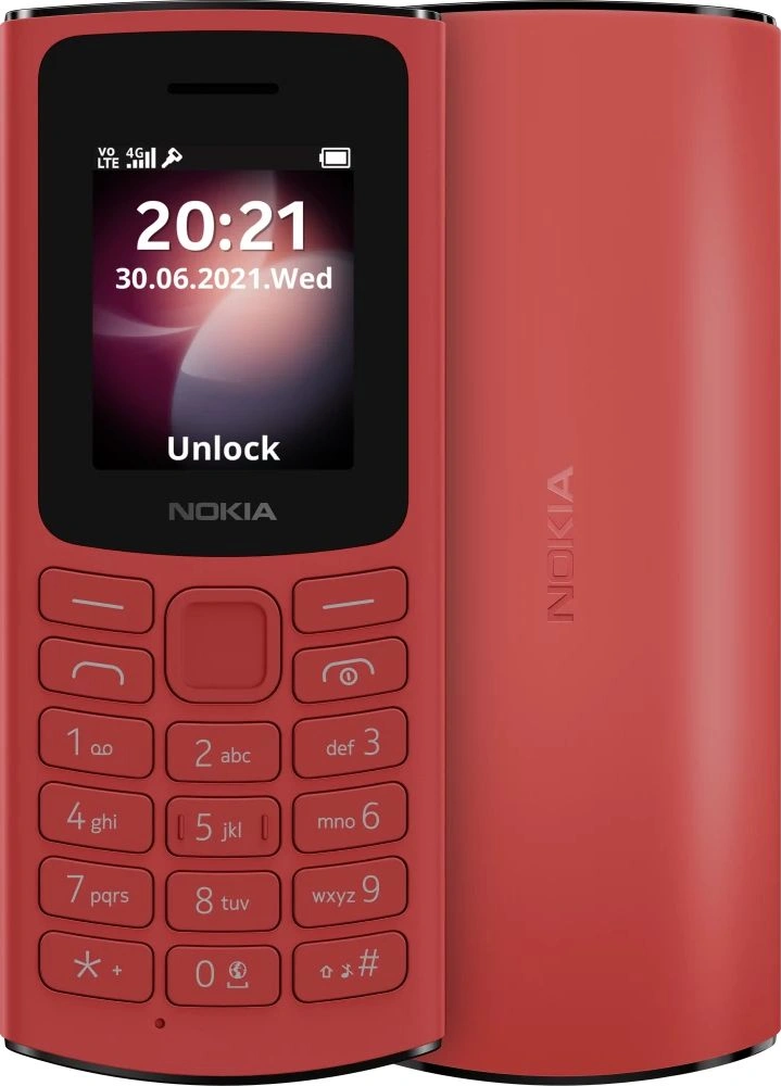 Мобильный телефон Nokia TA-1564 106 DS красный моноблок 2Sim 1.8" 120x160 Series 30+ GSM900/1800 GSM1900 FM microSD max32Gb