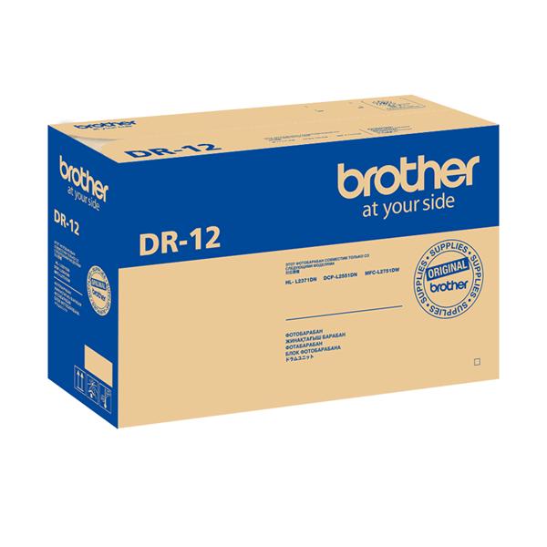  Brother DR-12 Фотобарабан для HL-L2371DN/DCP-L2551DN/MFC-L2751DW (12000 стр.)