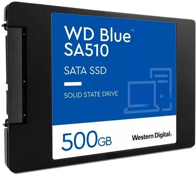 Твердотельный накопитель Western Digital SSD BLUE 500Gb SATA 2,5”/7мм 3D NAND WDS500G3B0A (аналог WDS500G2B0A), 1 year