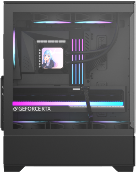 корпус Formula V Line Crystal Z1 Plus Black AR V2, ATX, Left & Front side Tempered Glass, USB3.0*1+USB2.0*1,+Type C*1, TOP 2x120mm ARGB, REAR 1x120mm ARGB