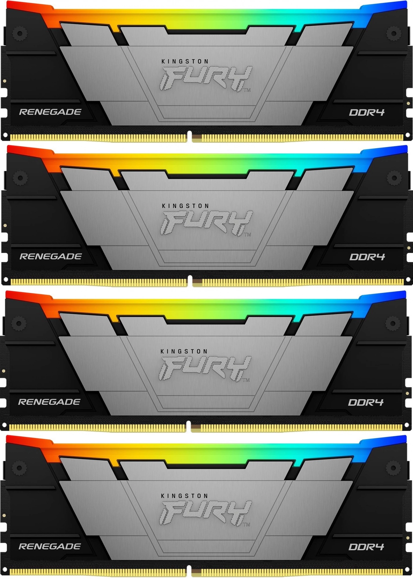 Память DDR4 4x32GB 3600MHz Kingston KF436C18RB2AK4/128 Fury Renegade RGB RTL Gaming PC4-28800 CL18 DIMM 288-pin 1.35В dual rank с радиатором Ret Память DDR4 4x32GB 3600MHz Kingston KF436C18RB2AK4/128 Fury Renegade RGB RTL Gaming PC4-28800 CL18 DIMM 288-pin 1.35В dual rank с радиатором Ret