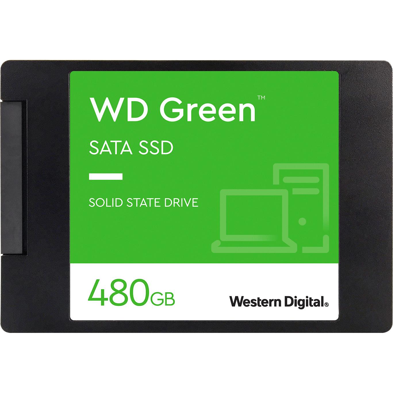 Твердотельный накопитель Western Digital SSD Green 480Gb SATA-III 2,5”/7мм 3D NAND WDS480G3G0A, 1 year
