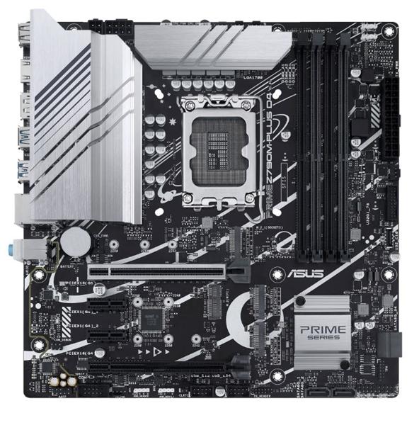 Материнская плата ASUS PRIME Z790M-PLUS D4, LGA1700, Z790, 4*DDR4, HDMI+DVI+DP, CrossFireX, SATA3 + RAID, Audio, Gb LAN, USB 3.2, USB 2.0, COM*1 header (w/o cable), mATX ; 90MB1D20-M0EAY0