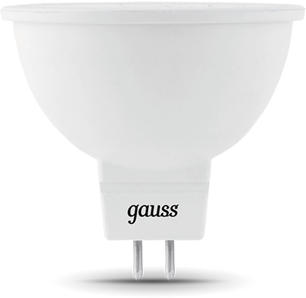 Лампа светодиодная Gauss Black 5Вт цок.:GU5.3 рефлек. 12B св.свеч.бел.нейт. MR16 (упак.:10шт) (201505205)