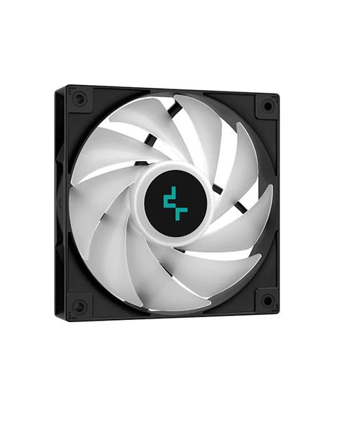 Кулер для процессора DEEPCOOL AG400 BK ARGB LGA1700/1200/115X/AM5/AM4 (18шт/кор, TDP 220W, PWM, ARGB Fan 120mm, 4 тепл. Трубки, черный) RET