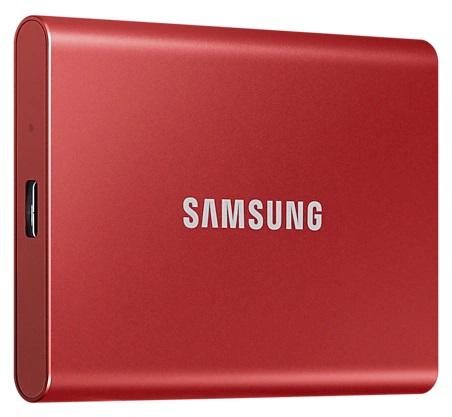 Твердотельный накопитель SSD Samsung T7 External 500Gb RED USB 3.2 (MU-PC500R/WW ) 1year