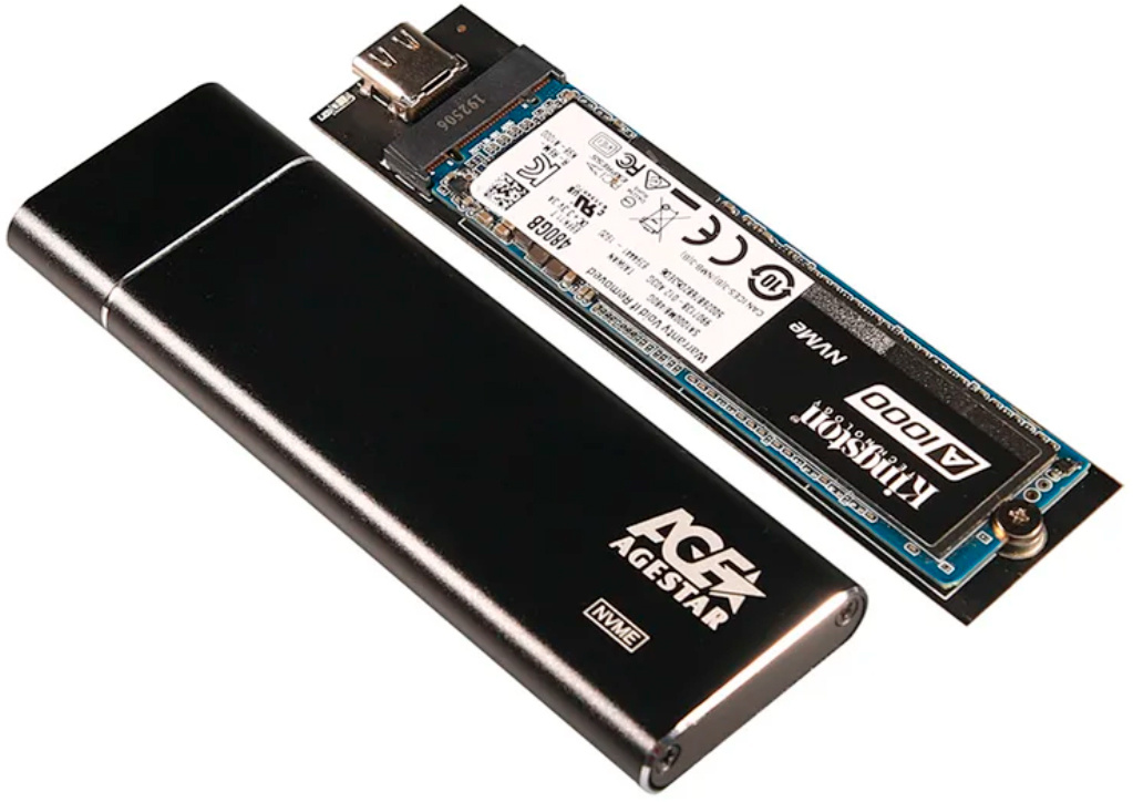 Внешний корпус SSD AgeStar 31UBNV5C NVMe USB3.2 алюминий черный M2 2280 M-key Внешний корпус SSD AgeStar 31UBNV5C NVMe USB3.2 алюминий черный M2 2280 M-key
