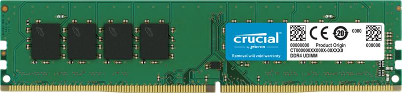 Оперативная память Crucial by Micron  DDR4  32GB 3200MHz UDIMM (PC4-25600) CL22 2Rx8 1.2V (Retail), 1 year