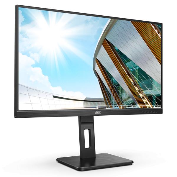 Монитор 23,8" AOC 24P2QM 1920x1080 75Hz VA LED 16:9 4ms D-Sub DVI HDMI DP 4*USB3.2 50M:1 3000:1 178/178 300cd HAS Pivot Tilt Swivel Speakers Black