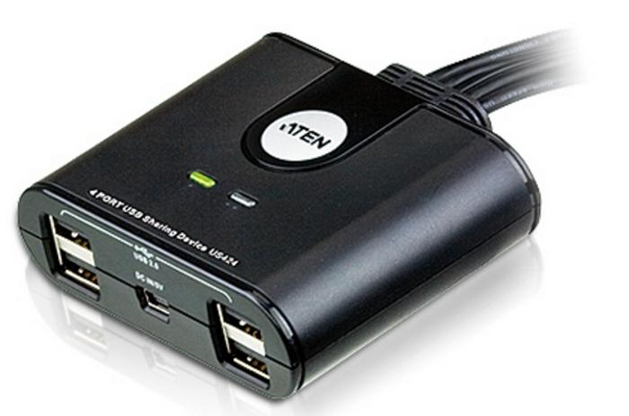 Переключатель электронный ATEN 4 PORT USB Sharing Device. (потертости на корпусе)
