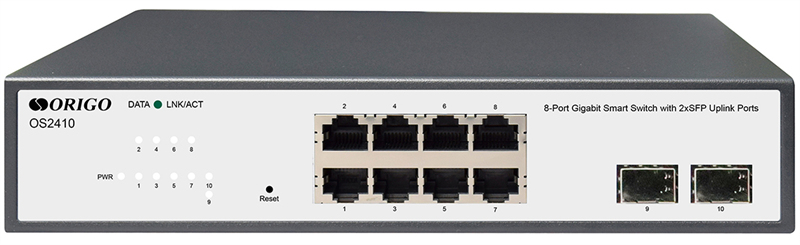Коммутатор ORIGO Настраиваемый L2 коммутатор 8x1000Base-T, 2x1000Base-X SFP, комплект для установки в 19" стойку