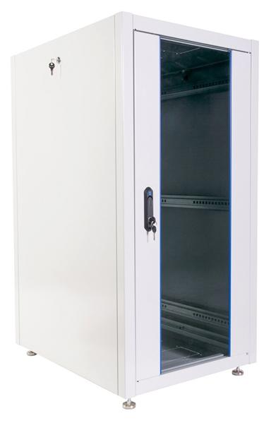  Шкаф телекоммуникационный напольный ЭКОНОМ 24U (600  1000) дверь стекло, дверь металл