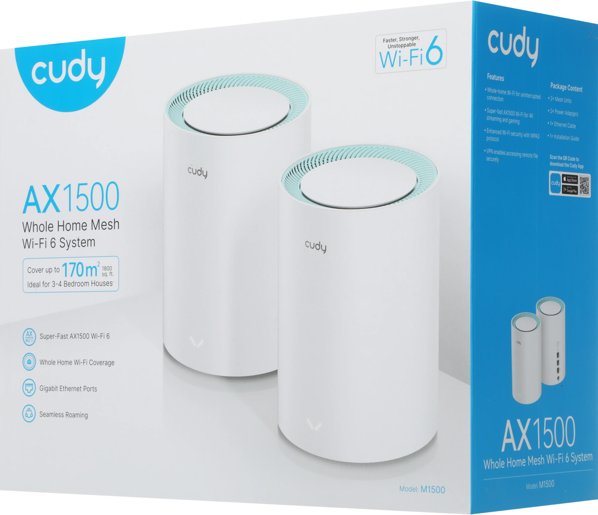 Маршрутизатор CUDY M1500(2-Pack) Gigabit Wi-Fi 6 Mesh Solution