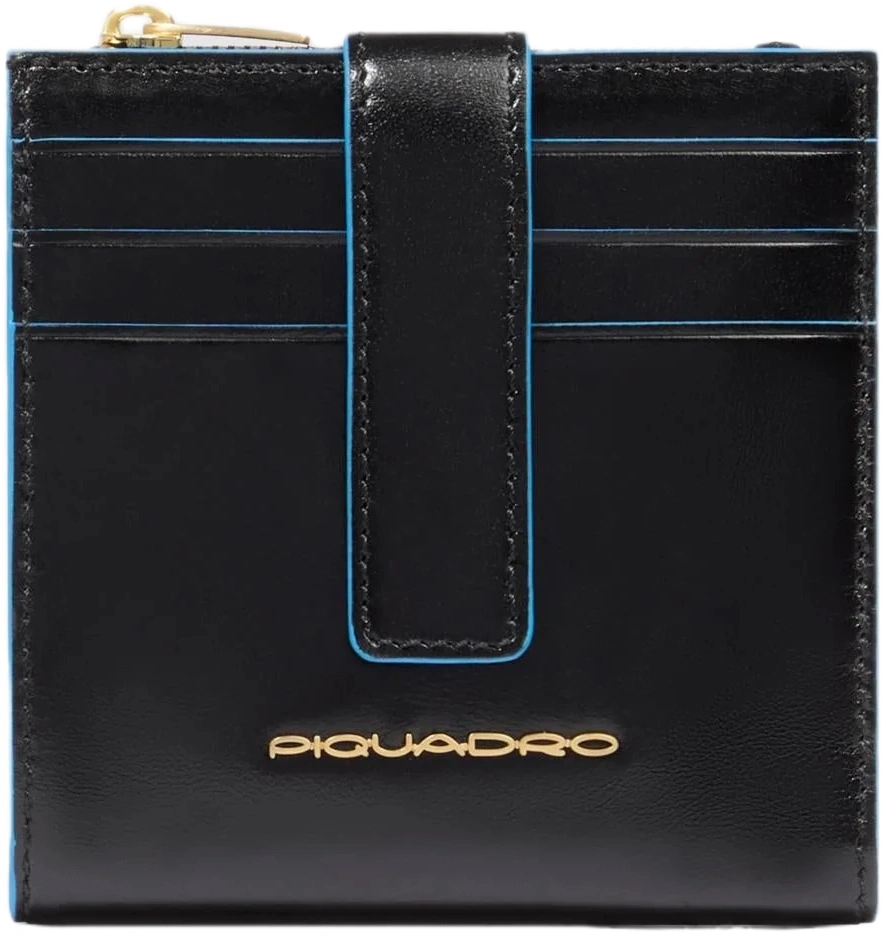 Чехол для кредитных карт Piquadro Blue Square PP6843B2R/N черный натур.кожа