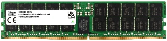 Оперативная память Hynix DDR5 64GB RDIMM 7200Mbps ECC Registered 2Rx4, 1 year, OEM, New Original Оперативная память Hynix DDR5 64GB RDIMM 7200Mbps ECC Registered 2Rx4, 1 year, OEM, New Original