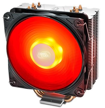 Кулер DEEPCOOL GAMMAXX 400 V2 RED LGA1366/115X/AM4/AM3/+/AM2/+/FM2/+/FM1 (20шт/кор, TDP 180Вт, PWM, Red Led Fan 120mm, 4 тепл. трубки прямого контакта ) RET