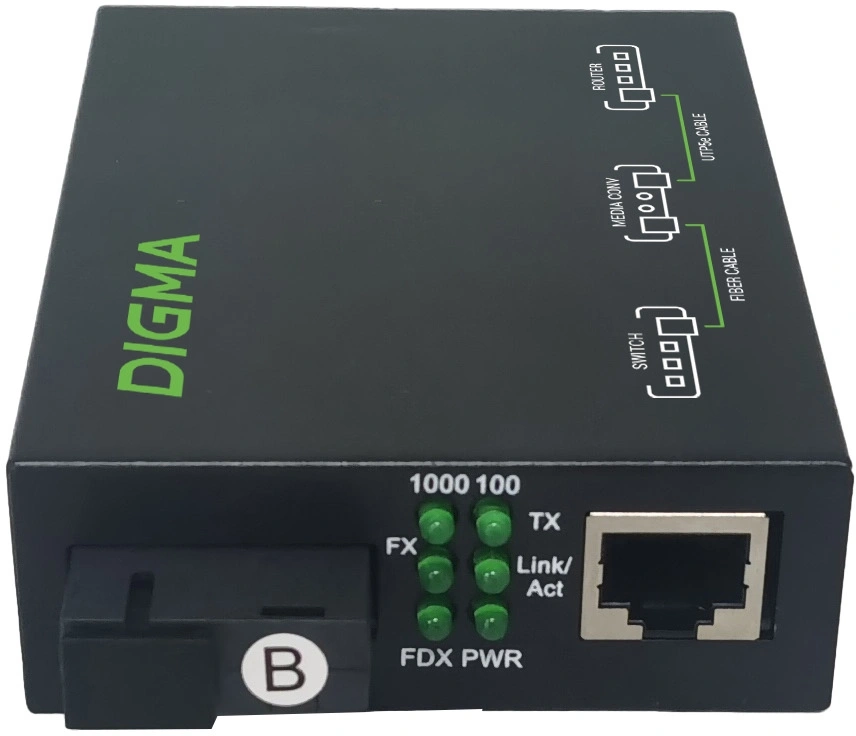 Медиаконвертер Digma DMC-1G53-20B Медиаконвертер Digma DMC-1G53-20B