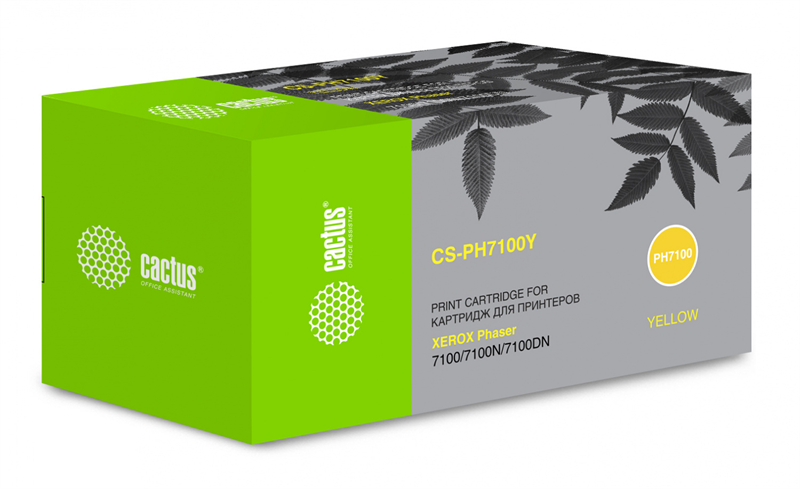 Картридж лазерный Cactus CS-PH7100Y 106R02608 желтый (4500стр.) для Xerox Phaser 7100/7100N/7100DN Картридж лазерный Cactus CS-PH7100Y 106R02608 желтый (4500стр.) для Xerox Phaser 7100/7100N/7100DN