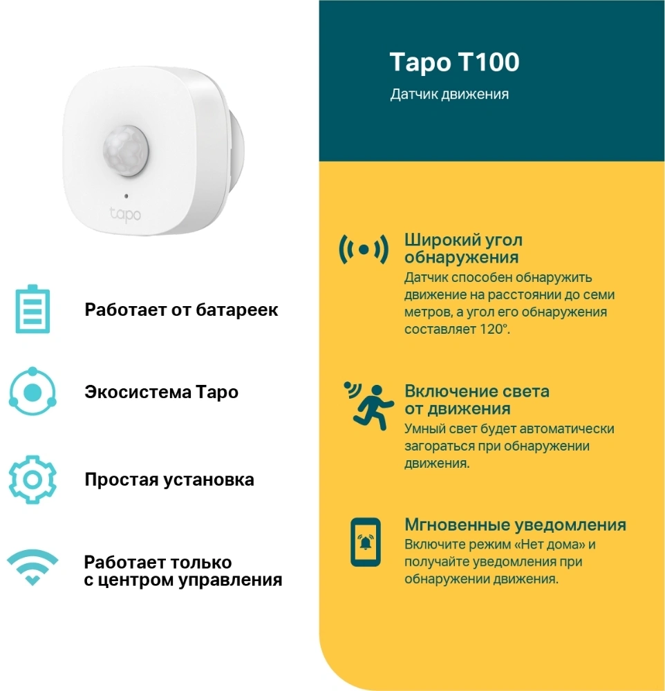 Умный дом TP-LINK Tapo T100 Умный датчик движения