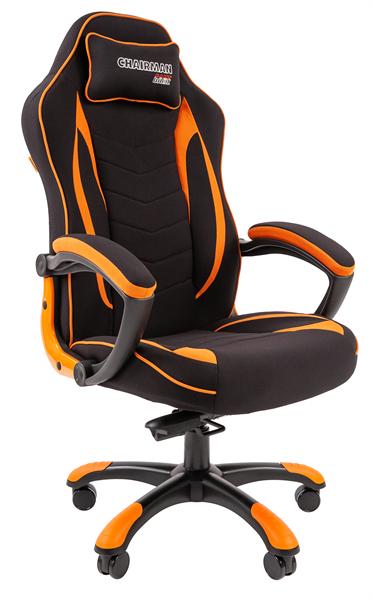 Офисное кресло Chairman   game 28  Россия ткань черный/оранжевый