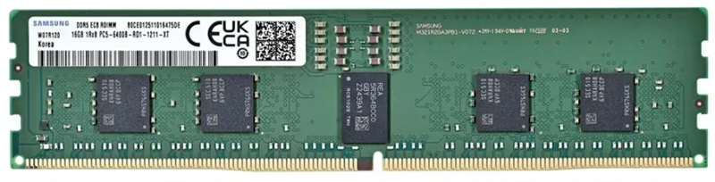 Оперативная память Samsung DDR5 16GB RDIMM 6400 Mbps (1Rx8) ECC Reg 1.1V (M321R2GA3EB2-CCP), 1 year, OEM, New Original