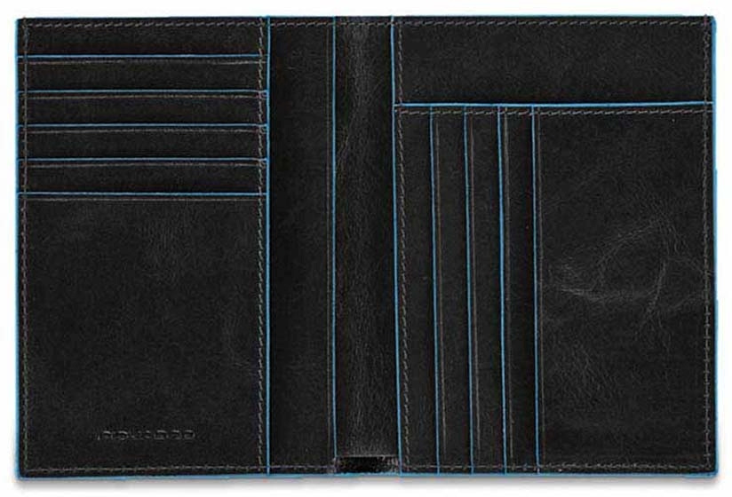 Кошелек мужской Piquadro Blue Square PU1393B2R/N черный натур.кожа Кошелек мужской Piquadro Blue Square PU1393B2R/N черный натур.кожа