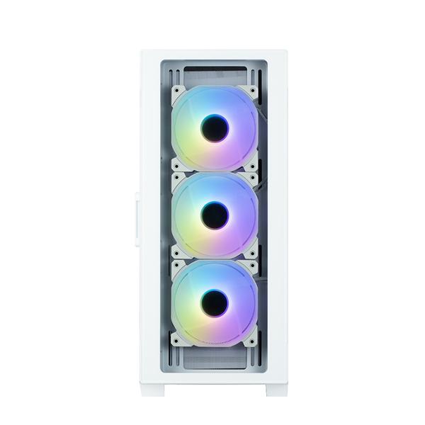 Корпус ZALMAN I3 NEO TG WHITE, ATX, WHITE, FRONT TG, WINDOW, 2x3.5", 3x2.5", 1xUSB2.0, 2xUSB3.0, FRONT 3x120mm RGB, REAR 1x120mm RGB