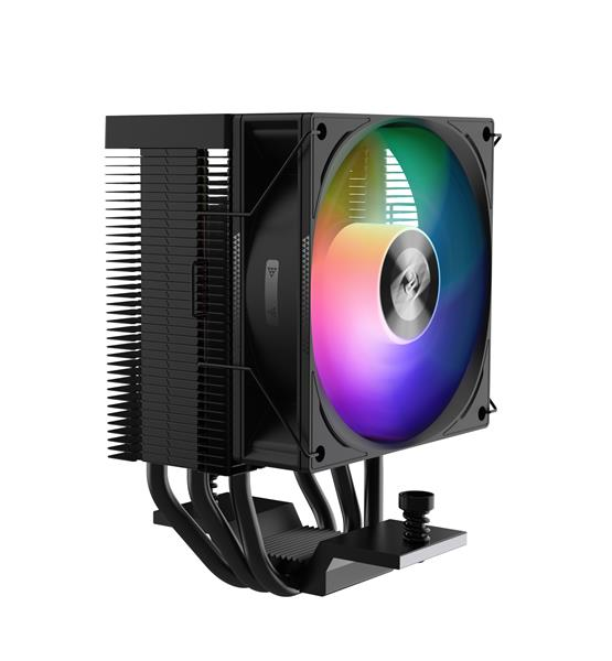 Кулер для процессора PCCooler R300 ARGB BK S115X/1200/1700/AM4/AM5 (TDP 150W, 90mm ARGB Fan, 3 тепловые трубки 6мм, 650-2200RPM, 28,3dBa)