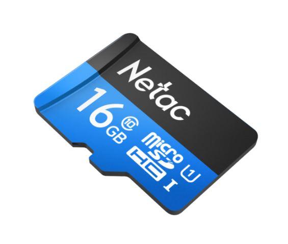 Носитель информации Netac P500 Standard 16GB MicroSDHC U1/C10 up to 90MB/s, retail pack card only