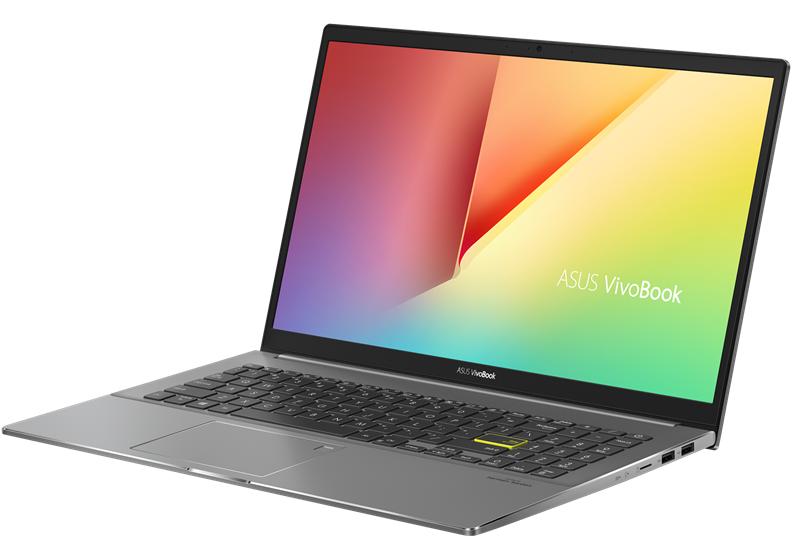 Ноутбук ASUS VivoBook S15 S533EA-BN240 Core I5-1135G7/8b/512Gb M.2 SSD/15.6"FHD IPS (1920x1080)/Intel Iris X Graphics/WiFi6/BT/IllumKB/Cam/Windows 10 Home/1.8Kg/Indie_Black/Aluminum/RU_EN_Keyboard