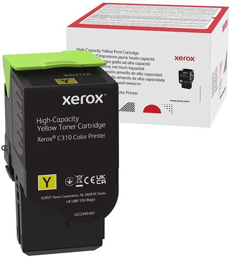  Тонер-картридж Xerox увеличен емк желтый для C310/315 голубой (5.5K стр.)