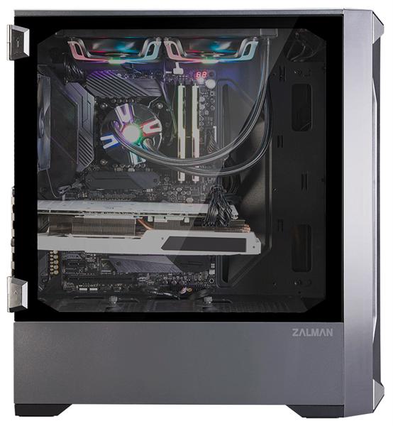 Корпус ZALMAN Z8 MS, ATX, BLACK, FRONT MESH, WINDOW, 2xCOMBO (3.5" OR 2.5"), 4x2.5", 1xUSB2.0, 2xUSB3.0, FRONT 3x120mm ARGB, REAR 1x120mm