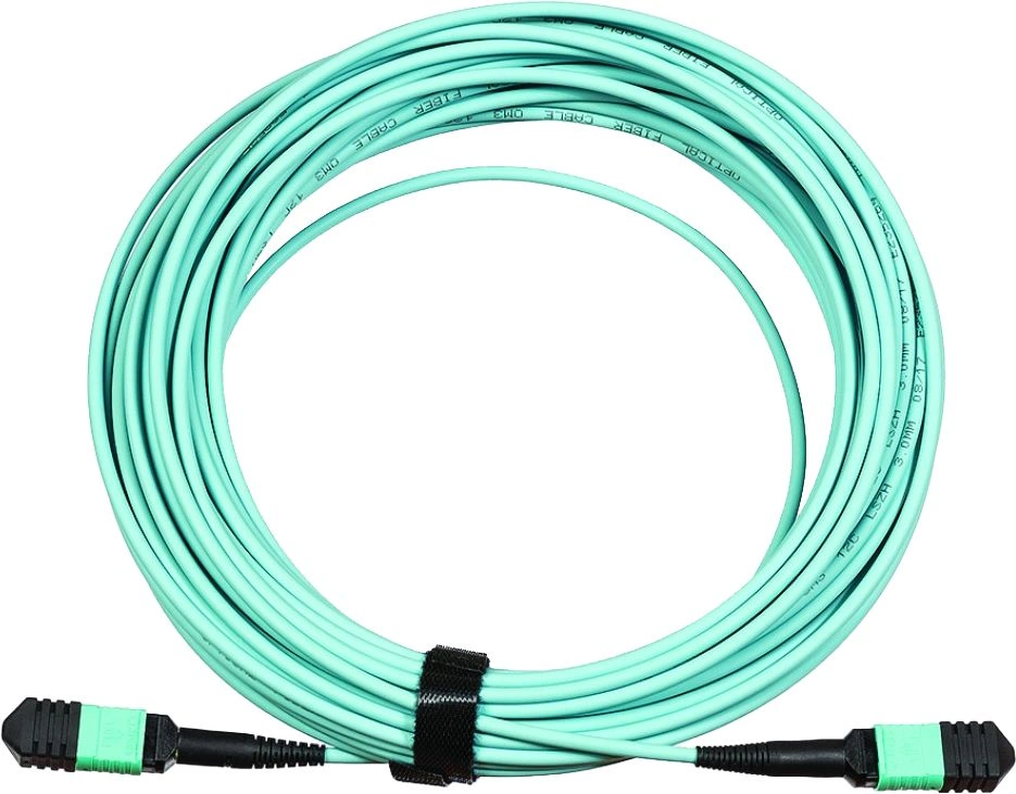 Каб.сборка Lanmaster LAN-12M-12M/OM4B-20 12x50/125 OM4 MPO-MPO 20м LSZH розовый