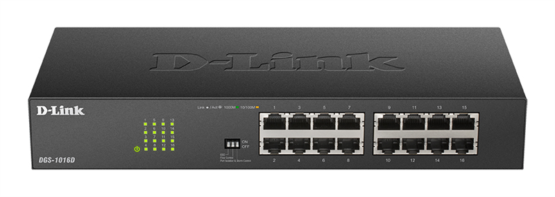 Коммутатор D-Link Неуправляемый коммутатор, 16x1000Base-T, DIP-переключатель, защита от статического электричества до 1 кВ Коммутатор D-Link Неуправляемый коммутатор, 16x1000Base-T, DIP-переключатель, защита от статического электричества до 1 кВ