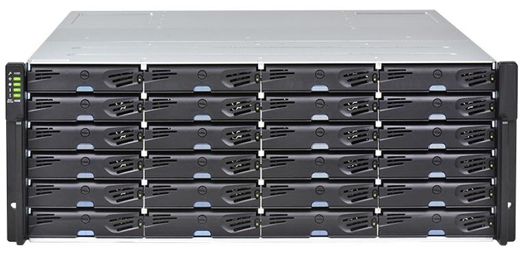 Система хранения данных Infortrend EonStor DS1000 Gen2 2U/24bay/Dual controller 2x12Gb SAS EXP/8x1G iSCSI + 2x host board slot(s)/2x2GB/2x(PSU+FAN)/2x (Super capacitor+Flash)/24xdrive tray/Rackmount(ESDS 1024R2CB-B)