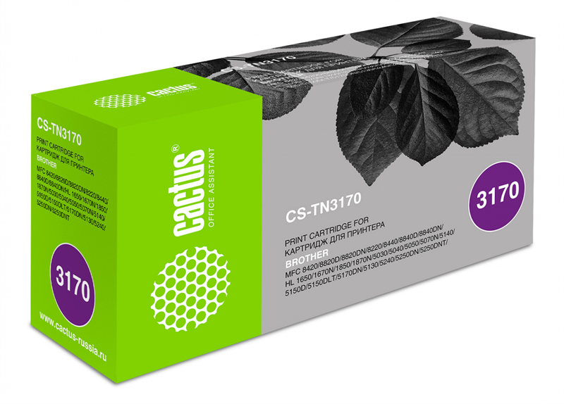 Картридж лазерный Cactus CS-TN3170 TN-3170 черный (7000стр.) для Brother HL-5240/5250DN/5250DNT/5280DW Картридж лазерный Cactus CS-TN3170 TN-3170 черный (7000стр.) для Brother HL-5240/5250DN/5250DNT/5280DW