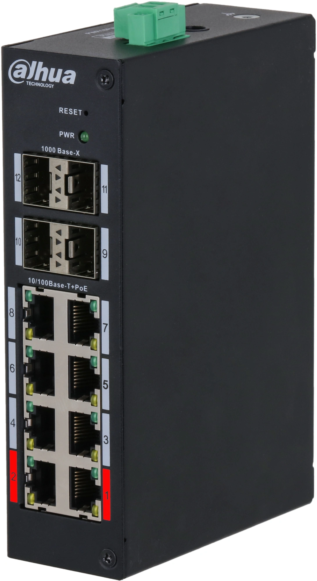 Коммутатор Dahua DH-HS4412-8ET-96 (L2) 8x100Мбит/с 4x1Гбит/с 8PoE 96W управляемый