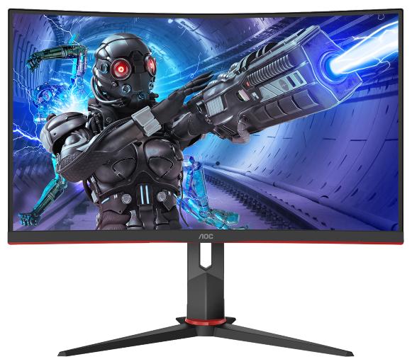 Монитор 27" AOC C27G2ZE Curved 1920x1080 240Гц VA WLED 16:9 0,5ms 2*HDMI DP 3000:1 80M:1 178/178 300cd Tilt Black/Red