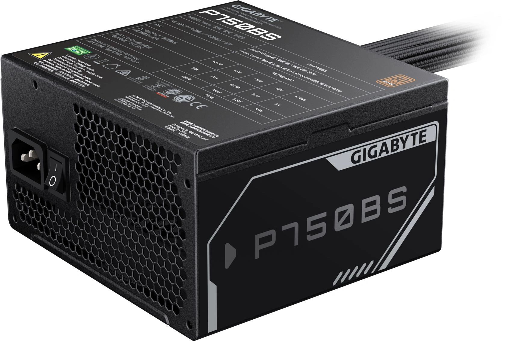 Блок питания ПК Gigabyte P750BS 750W, 80Plus, Bronze, RTL {10}