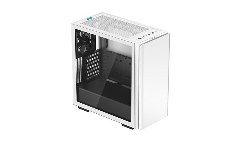 Корпус Deepcool CK500 WH без БП, боковое окно (закаленное стекло), 1x140мм вентилятор спереди и 1x140мм вентилятор сзади, белый, EATX