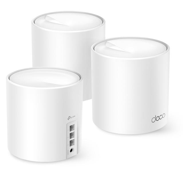  TP-Link Deco X50(3-pack), AX3000 Домашняя Mesh Wi-Fi 6 система, 3 устройства, до 574 Мбит/с на 2,4 ГГц + до 2402 Мбит/с на 5 ГГц, 2 встр. антенны, 3 гиг. порта (WAN/LAN)